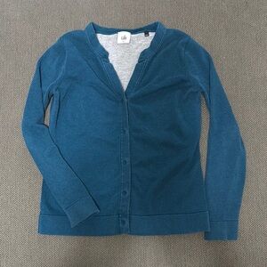 Teal Button-Up Women's Sweater